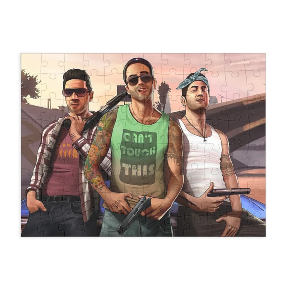 Puzzle 80 piese, 20 x 15 cm, personaje GTA, model 1 — principală