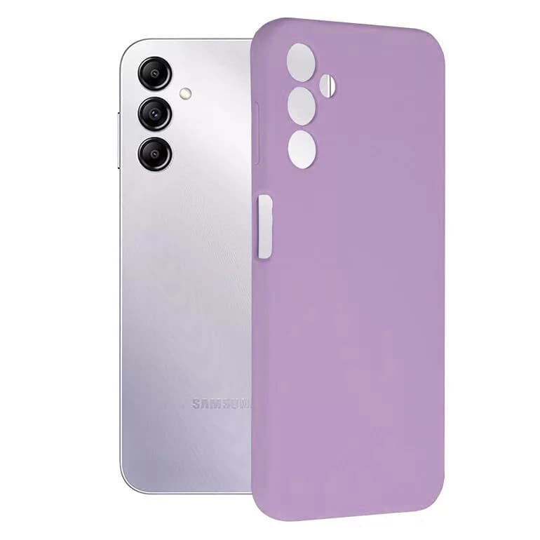 Husa Samsung Galaxy A54 5G, Luxury Silicone, protectie camera, catifea in interior, lila — principală