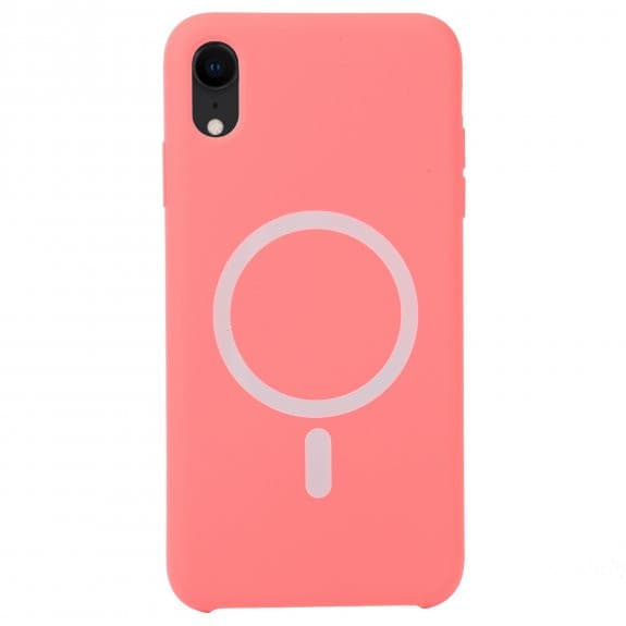 Husa Apple iPhone 13 Pro, Magsafe Silicone, protectie camera, microfibra, roz pal — principală