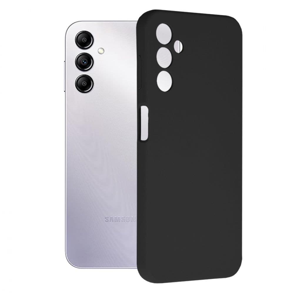Husa Samsung Galaxy A16 5G, Luxury Silicone, protectie camera, catifea in interior, neagra — principală
