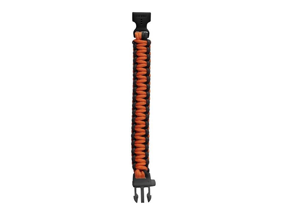 Bratara model Elevate Elliott Survival din snur tip Paracord, cu fluier, negru/portocaliu — varianta 2
