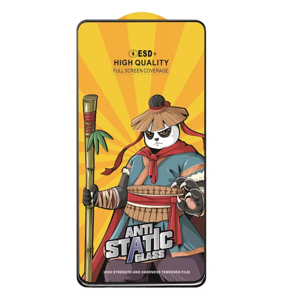 Folie sticla Samsung Galaxy A55 5G, Kungfu Panda, Antistatic Glass ESD +, margini negre — principală