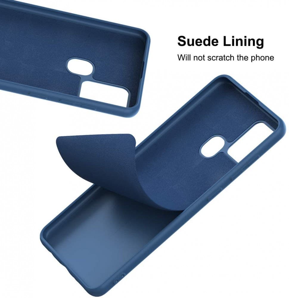 Husa Liquid Silicone Case pentru Apple iPhone 7/8, interior microfibra, gri inchis — varianta 3