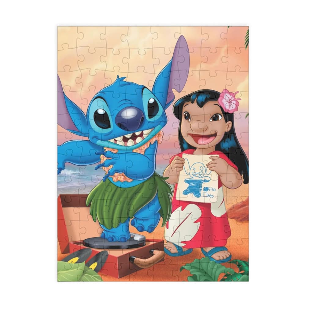 Puzzle 80 piese, 20 x 15 cm, personaje Lilo and Stitch, model 2 — principală