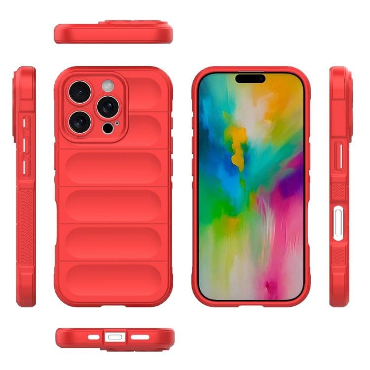 Husa Apple iPhone 15 Pro, Wave Silicone, protectie camera, catifea in interior, pure red — varianta 3