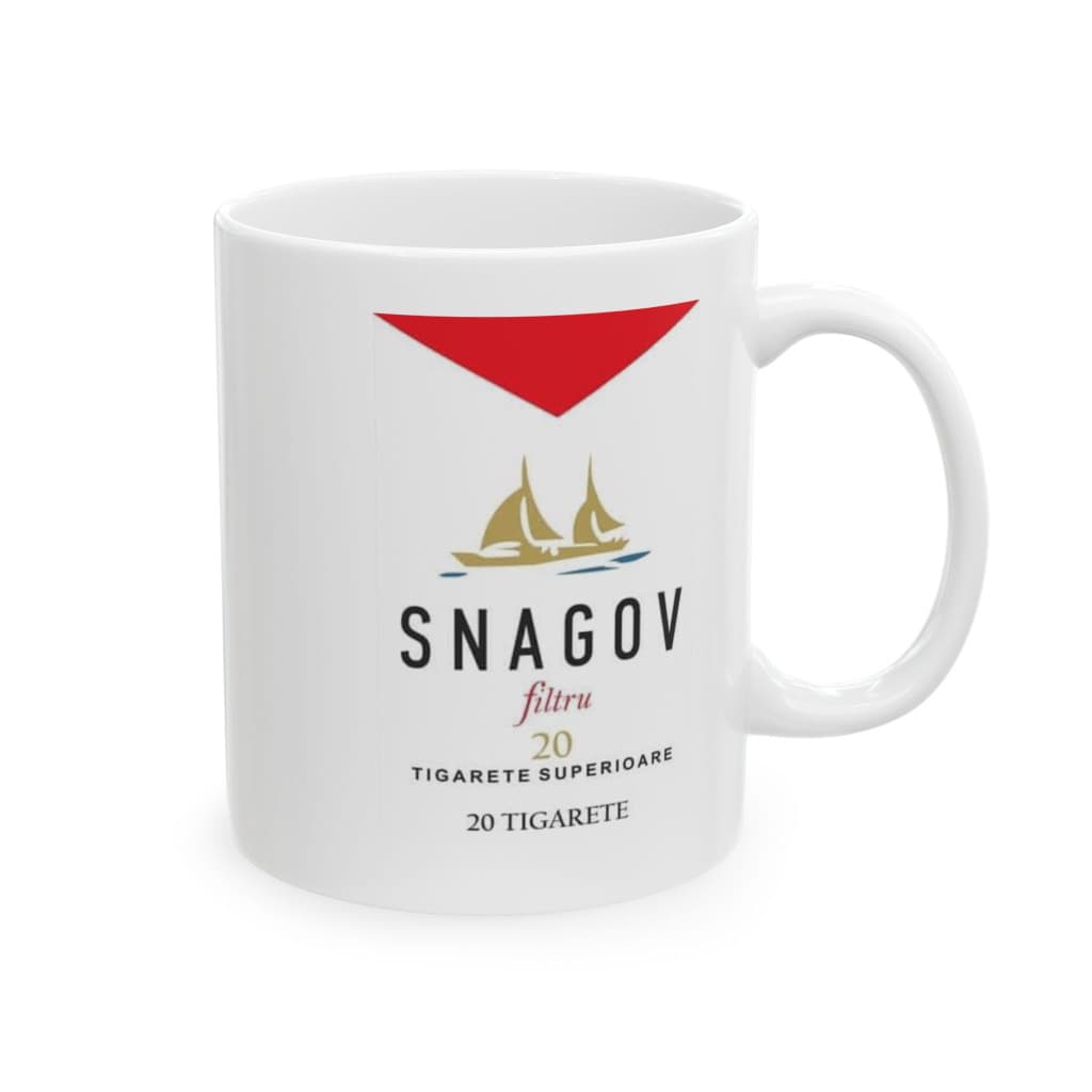 Cana ceramica personalizata, mesaj "Snagov", 330 ml, alba