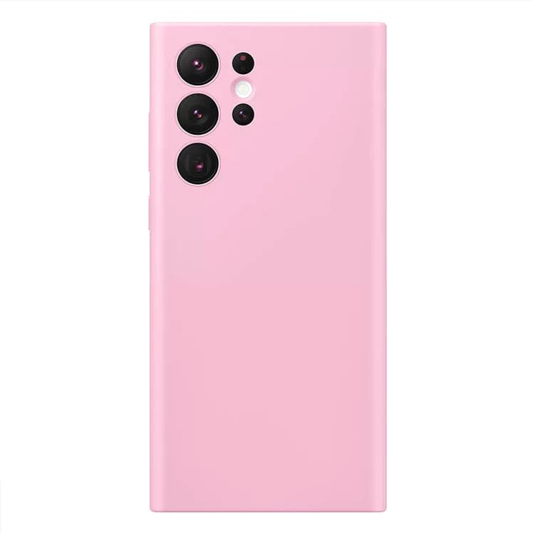 Husa Samsung Galaxy S24 Ultra, Luxury Silicone, catifea in interior, protectie camere, roz deschis — principală
