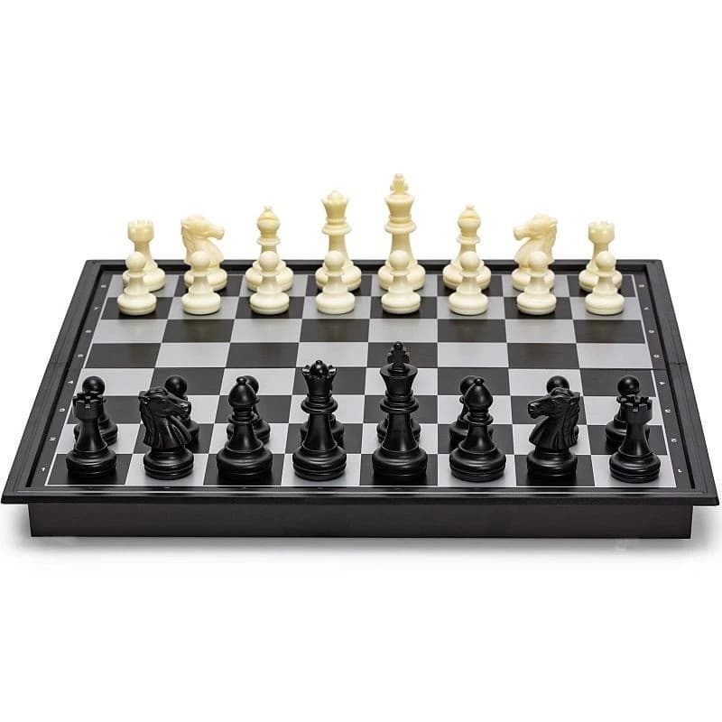 Joc de sah cu 32 piese, magnetic, tabla de joc 32x32 cm — principală