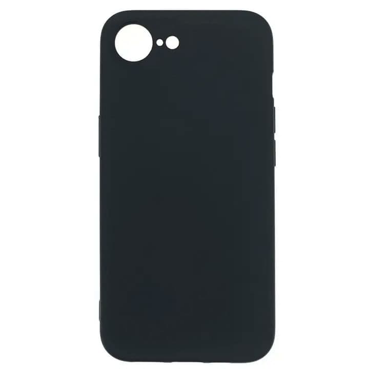 Husa Apple iPhone 16e, Luxury Silicone, catifea in interior, neagra — principală