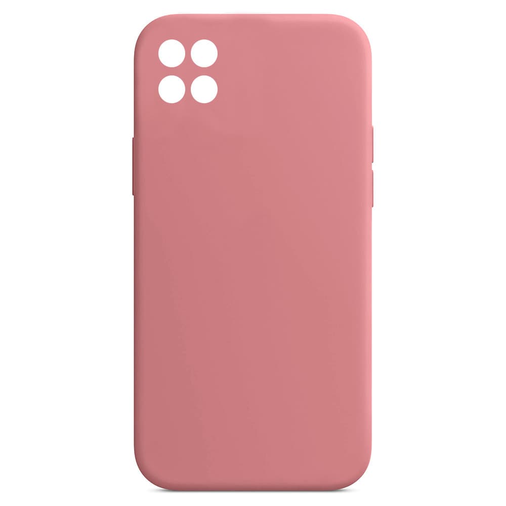 Husa Samsung Galaxy A22 5G Luxury Silicone, catifea in interior, protectie camere, roz pal — principală
