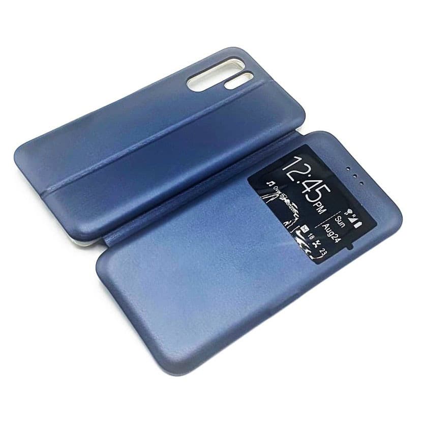 Husa cu fereastra Prestige pentru Huawei P30 Pro Prestige Book, inchidere magnetica, albastru inchis — varianta 2