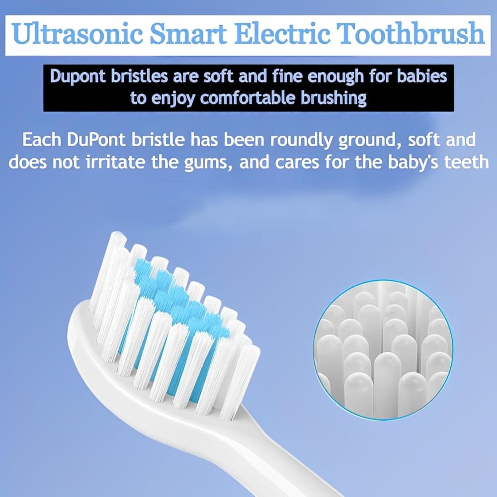 Periuta de dinti electrica pentru copii, 2 capete, 5 viteze, alimentare cu baterie AA, portocalie — varianta 4