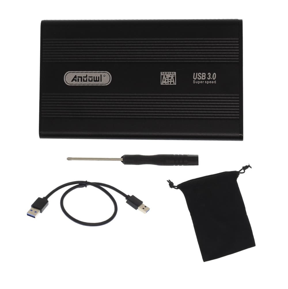 Carcasa rack extern Andowl QY-S3.0, USB 3.0, compatibil 2.5 inch HDD, 5 Gbit/s, aluminiu, cablu si husa Incluse — varianta 4
