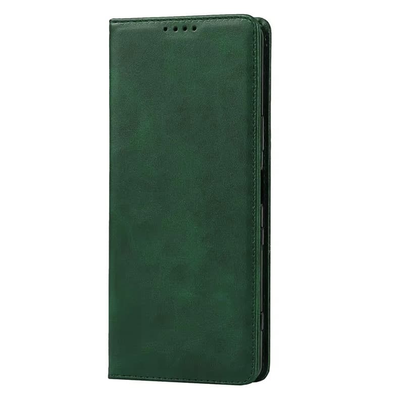 Husa Samsung Galaxy A15, Elegant Book Case, inchidere magnetica, verde — principală