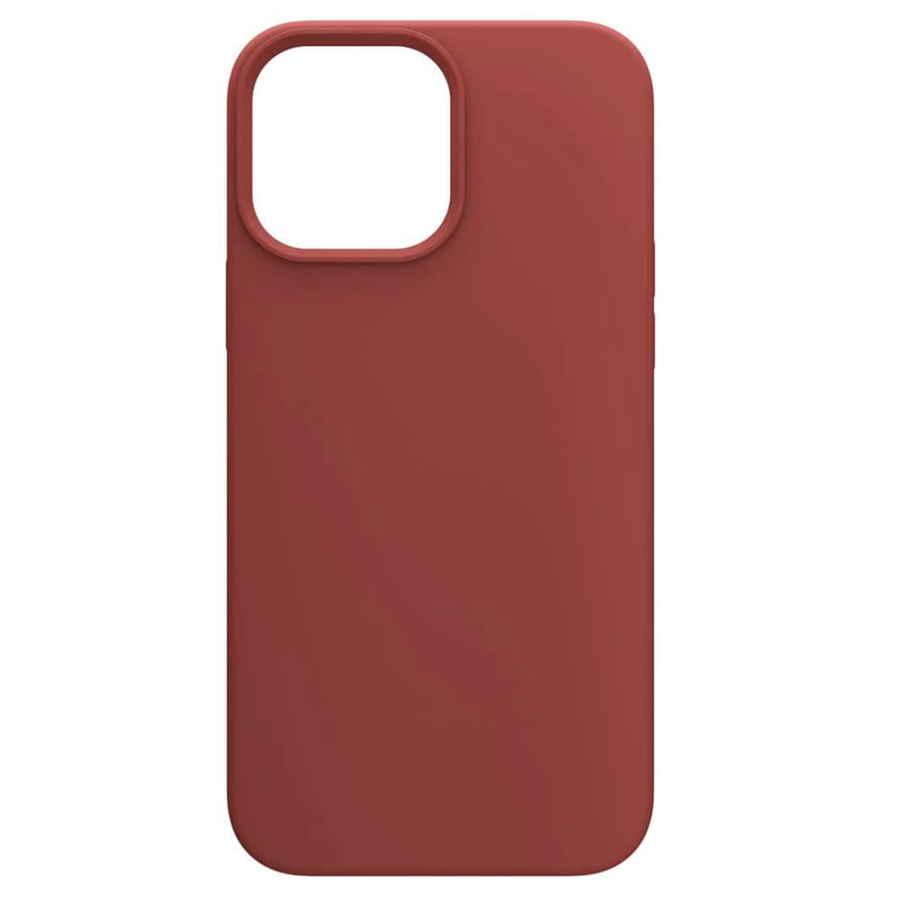 Husa Apple iPhone 13 Pro Max, Luxury Silicone, catifea in interior, rosu burgundy — principală