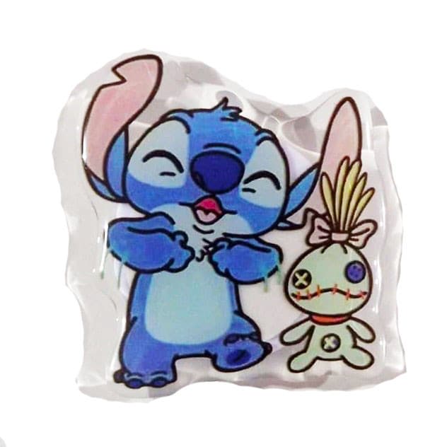Suport telefon mobil tip popsocket, model Stitch si prietenul lui — principală