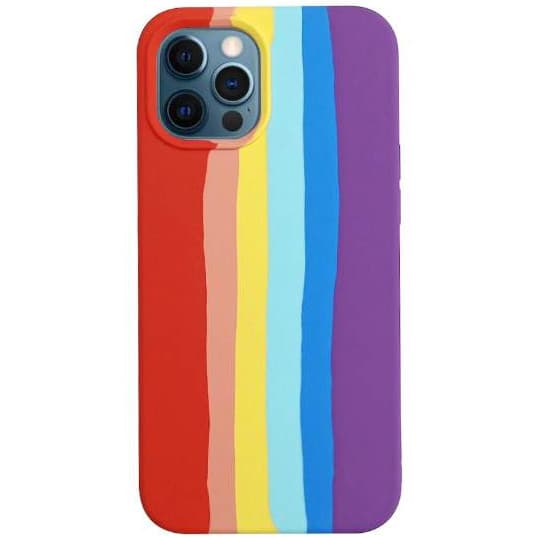 Husa Apple iPhone 12 Rainbow Case, silicon, design curcubeu — principală