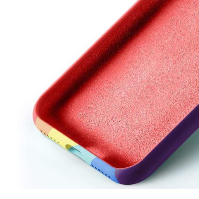 Husa Apple iPhone 12 Rainbow Case, silicon, design curcubeu — varianta 2