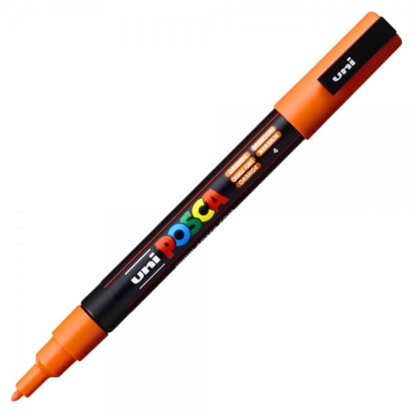 Marker UNI Posca portocaliu PC-3M, varf rotund, 0.9-1.3mm — principală