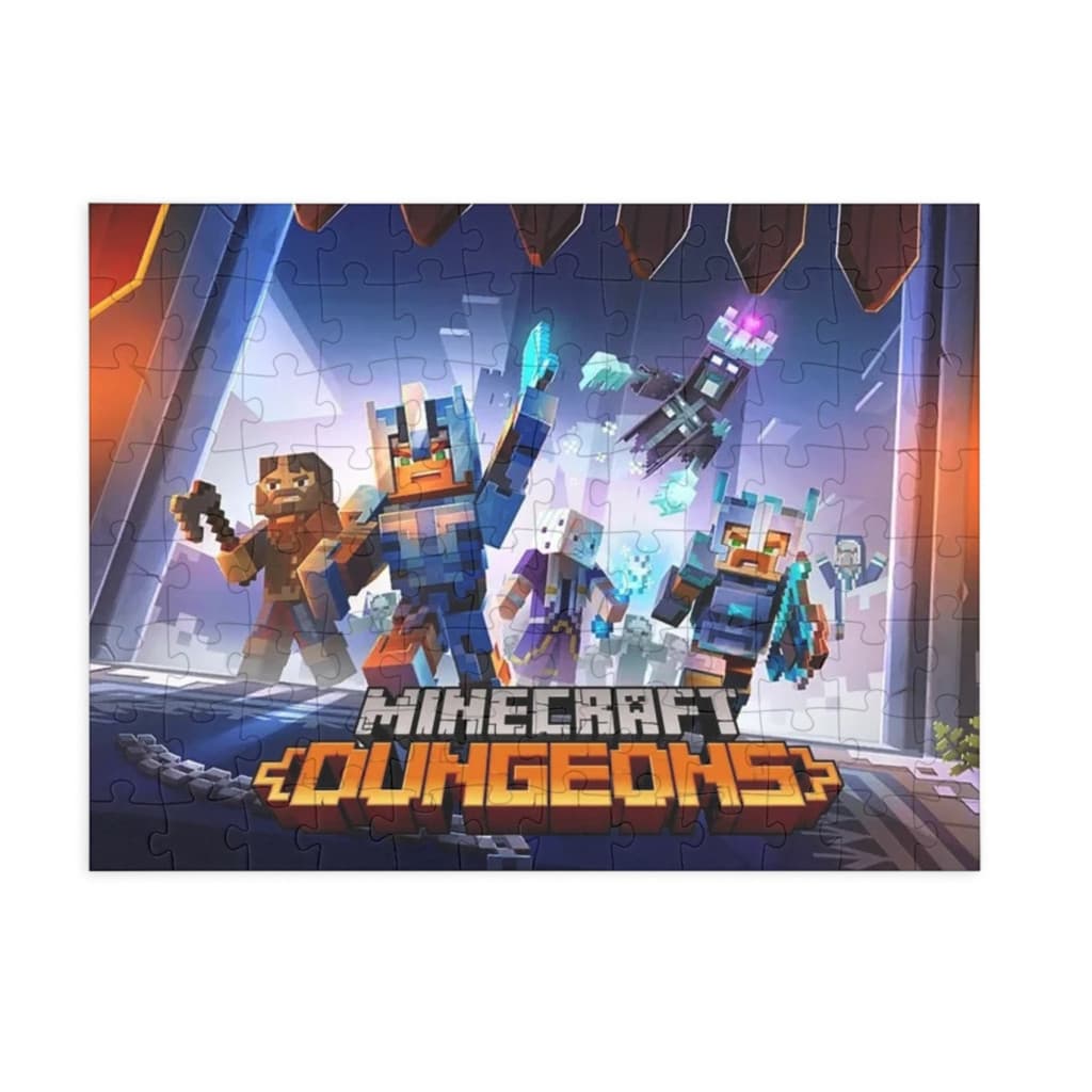 Puzzle 80 piese, 20 x 15 cm, personaje Minecraft, model 3 — principală