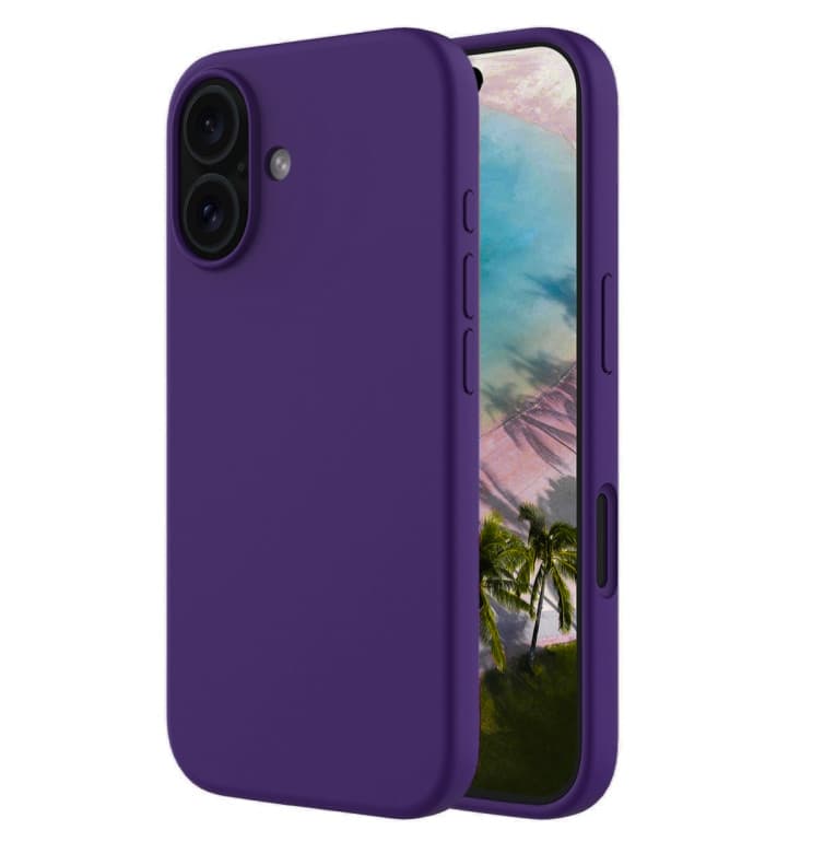 Husa Apple iPhone 16 Plus, Luxury Silicone, catifea in interior, indigo — principală