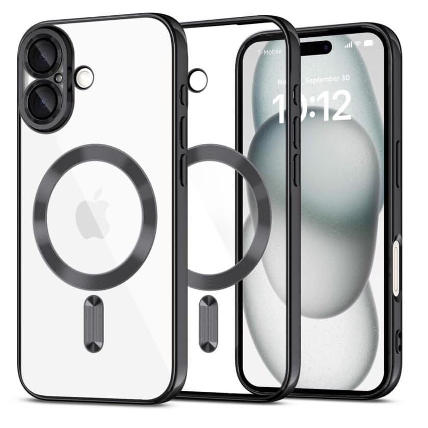 Husa Apple iPhone 13, Magsafe Electroplating TPU, protectie camera, margini negre — principală
