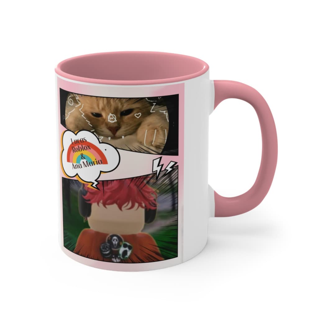Cana ceramica personalizata, 330 ml, alba, Ana si Lucas — principală