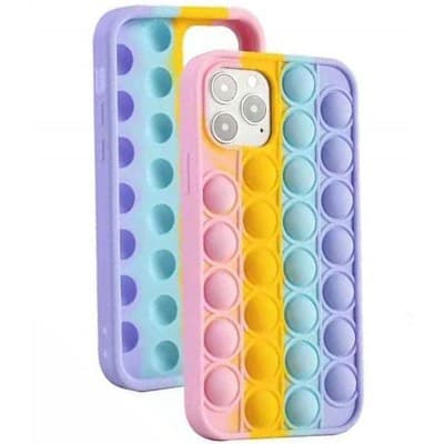 Husa antistres Pop It! pentru Apple iPhone 12 Pro, multicolora, model 1 — varianta 3