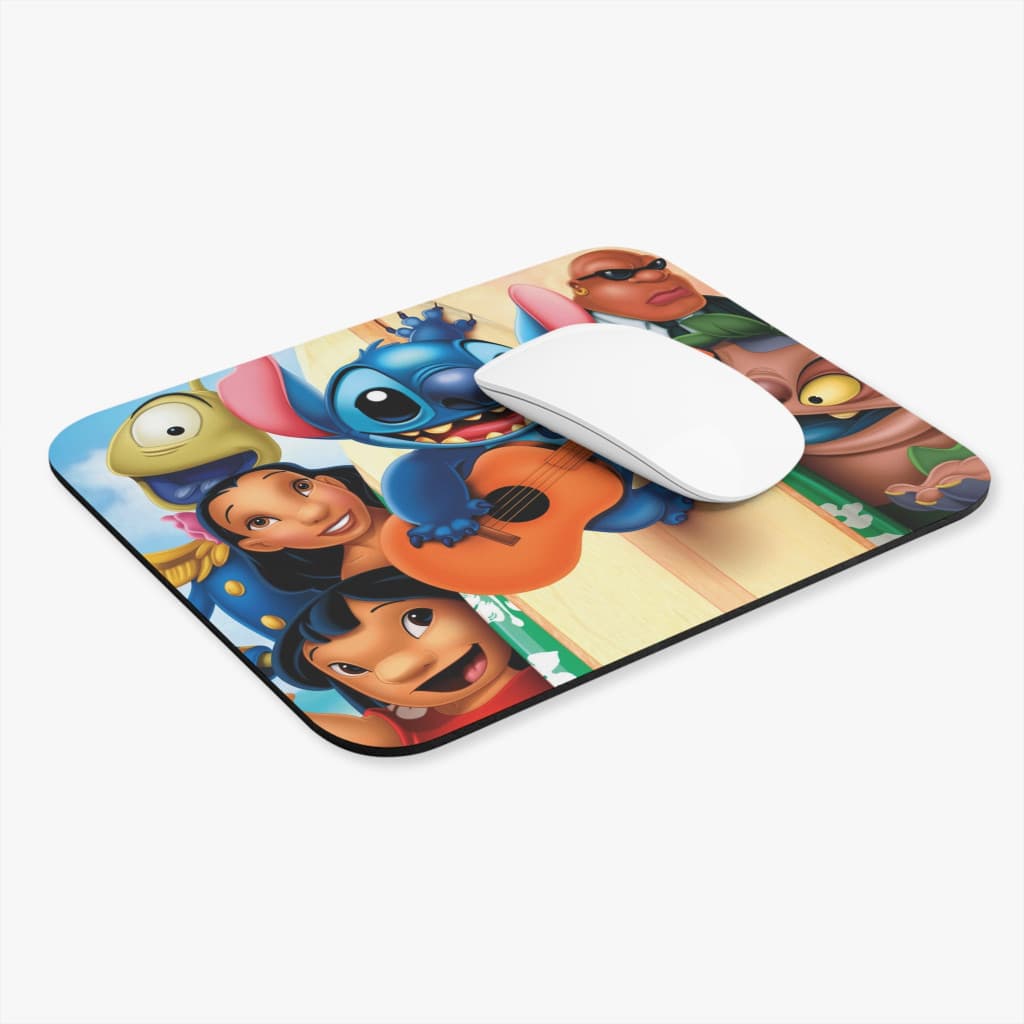 Mousepad personalizat, design Stitch playing on guitar, 22 x 18 cm — varianta 2
