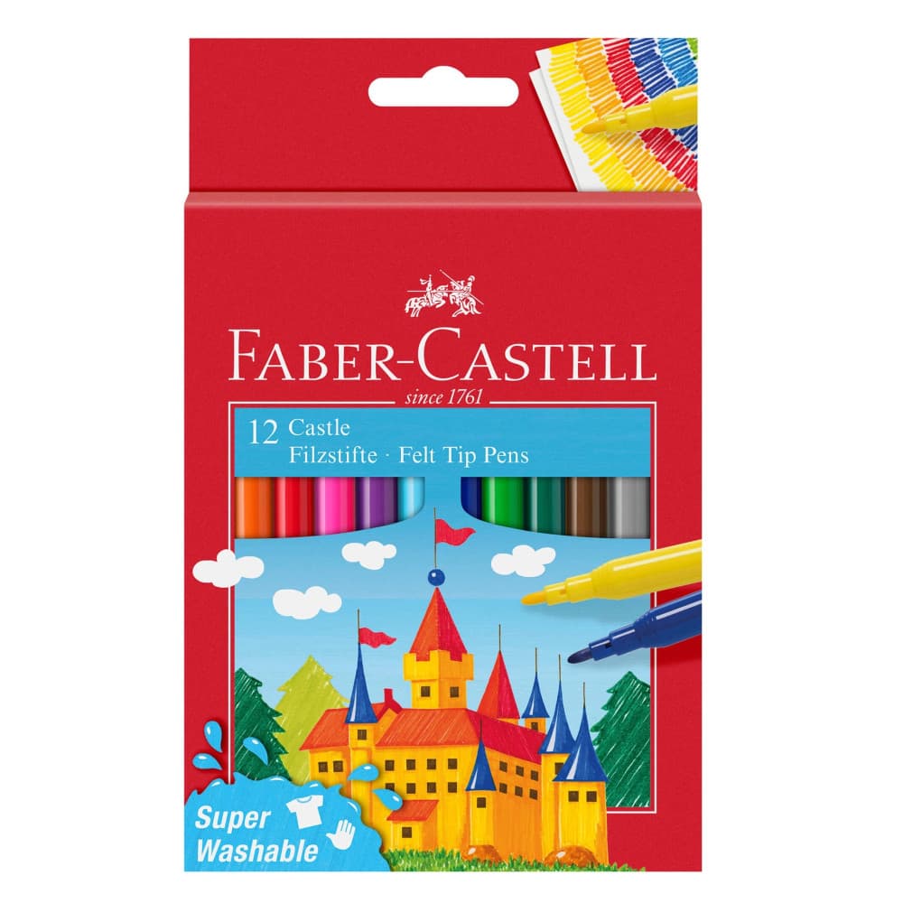 Set carioci Faber-Castell, 12 culori, super washable — principală