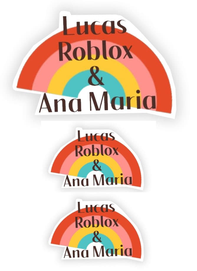 Set 3 stickere logo Ana si Lucas, Vinyl / PP autoadeziva Glossy