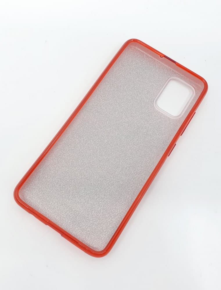 Husa Flowers Glitter pentru Samsung Galaxy S20, cu mesaj, rosie — varianta 4