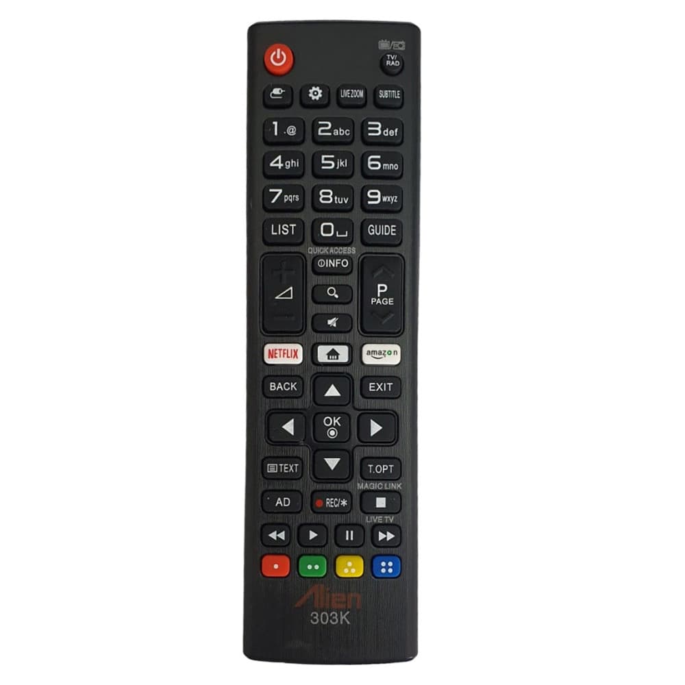 Telecomanda pentru smart TV LCD/LED LG, taste Netflix, Amazon, Alien 303K — principală