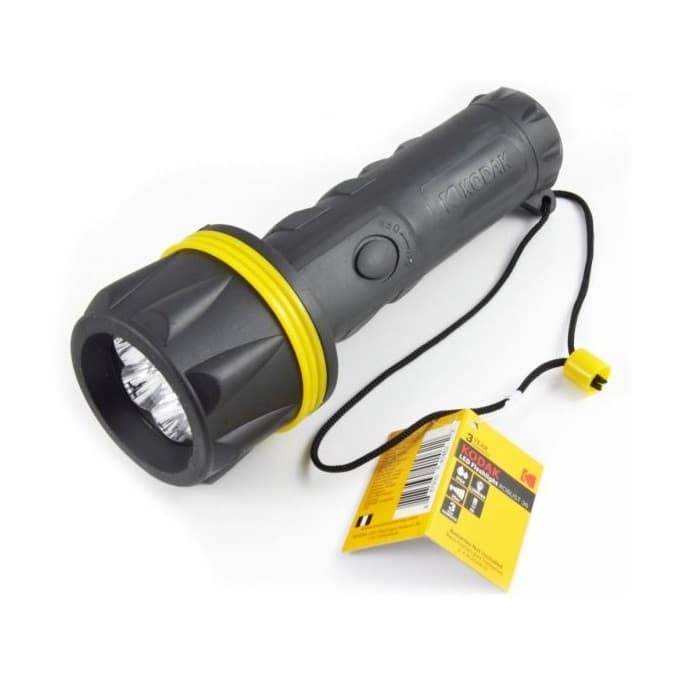 Lanterna Kodak Robust 36, LED, 700 mW, 36 lm, 25 m, IP64, maner cauciucat, negru/galben — principală