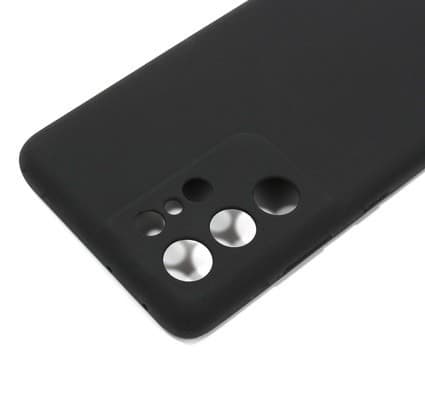 Husa Samsung Galaxy S21 Ultra Luxury Silicone, protectie camere, catifea in interior, neagra — 2