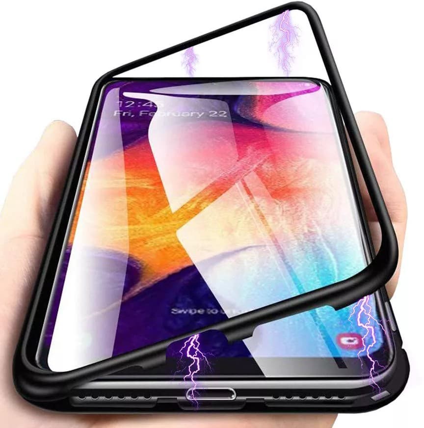 Husa de protectie Magnet Glass 360° pentru OnePlus 8, sticla fata + spate, neagra — 3