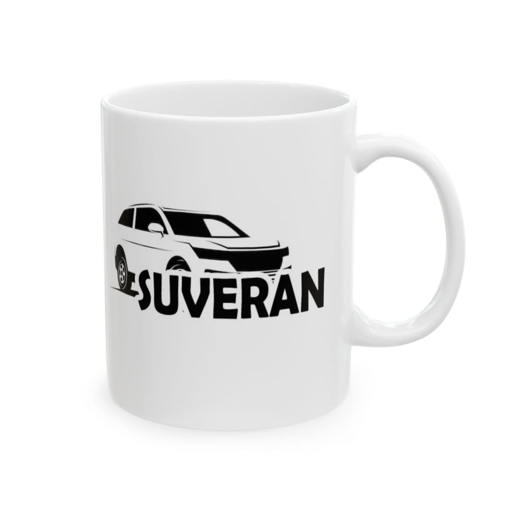 Cana ceramica personalizata, mesaj "Suveran", 330 ml, alba — principală