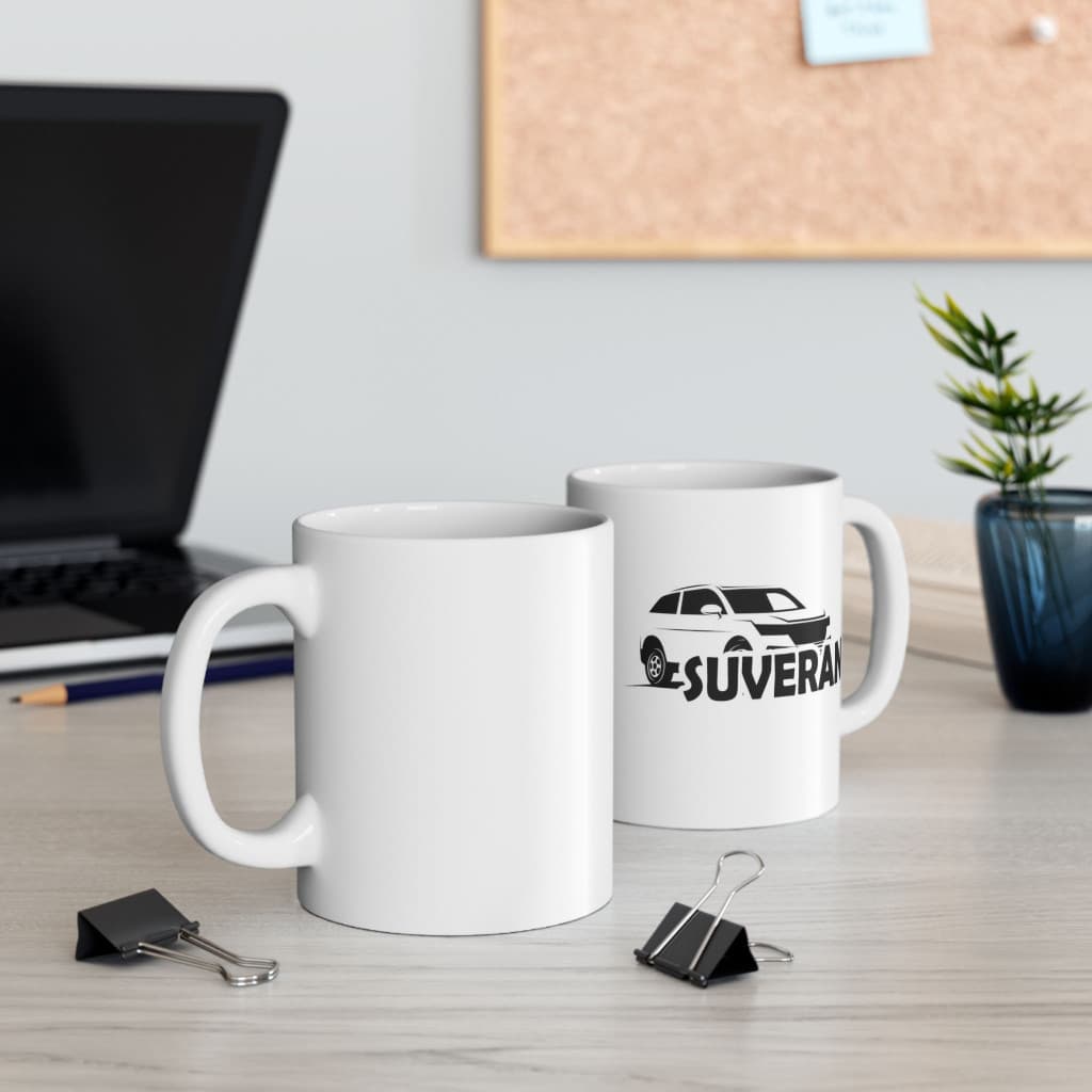 Cana ceramica personalizata, mesaj "Suveran", 330 ml, alba — varianta 3