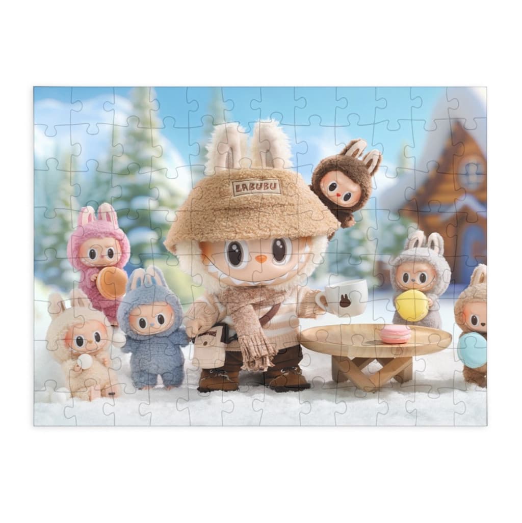 Puzzle 120 piese, 20 x 29 cm, carton alb perlat, personaje La Bubu, model 2 — principală