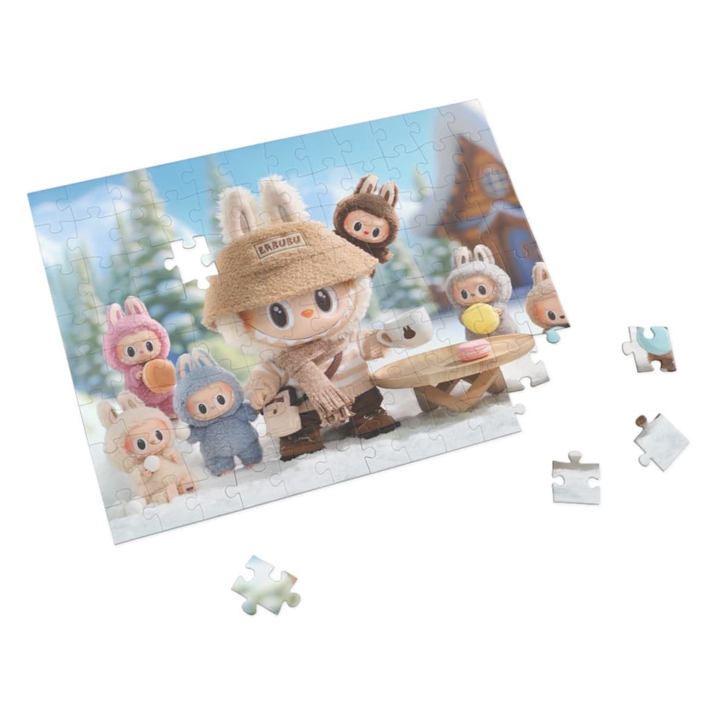 Puzzle 120 piese, 20 x 29 cm, carton alb perlat, personaje La Bubu, model 2 — varianta 2