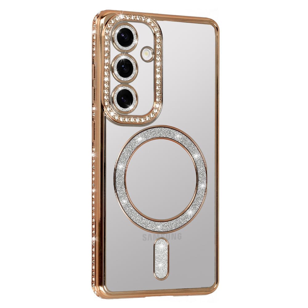 Husa Samsung Galaxy A36, Electroplating Bling Magsafe, protectie camera, aurie — principală
