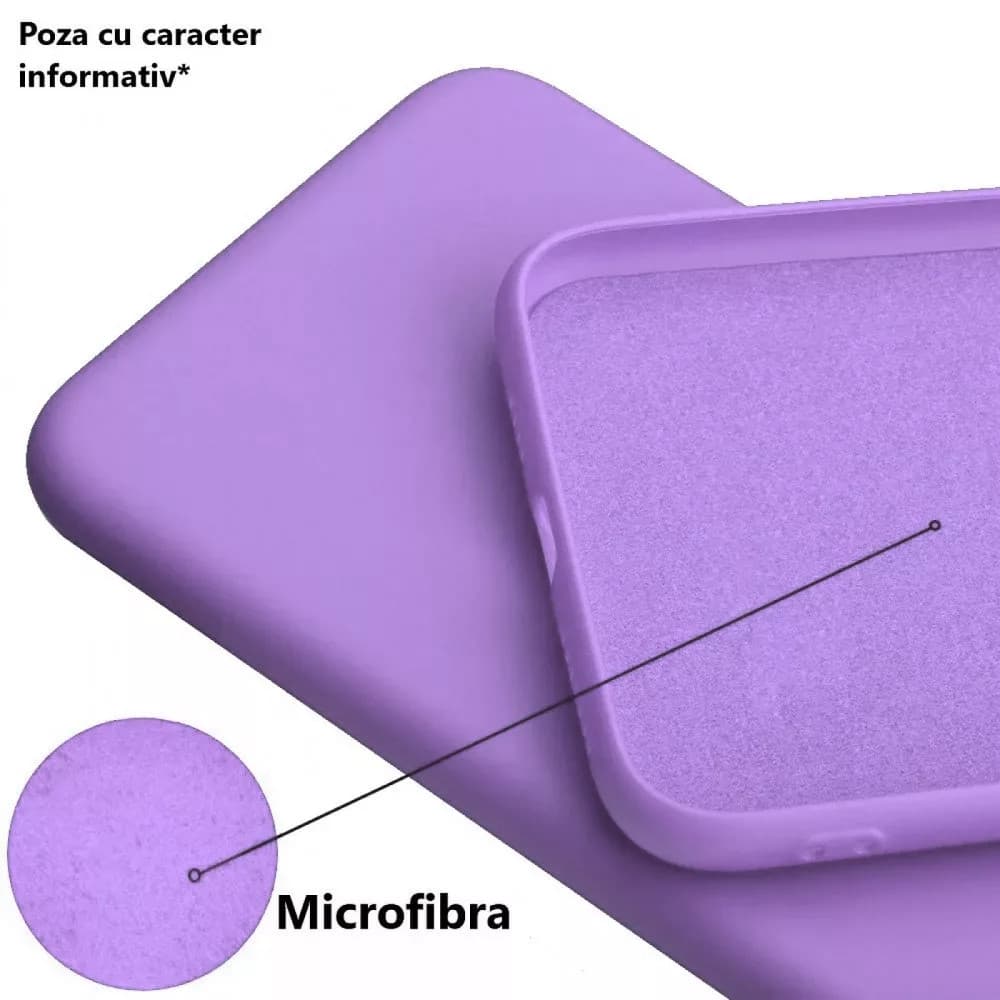 Husa Samsung Galaxy A41, Luxury Silicone, catifea in interior, protectie camere, mov lila — varianta 2