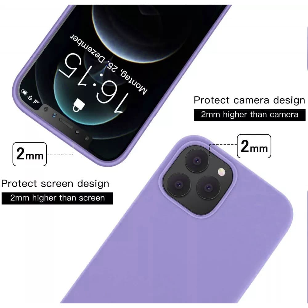 Husa Samsung Galaxy A41, Luxury Silicone, catifea in interior, protectie camere, mov lila — varianta 4