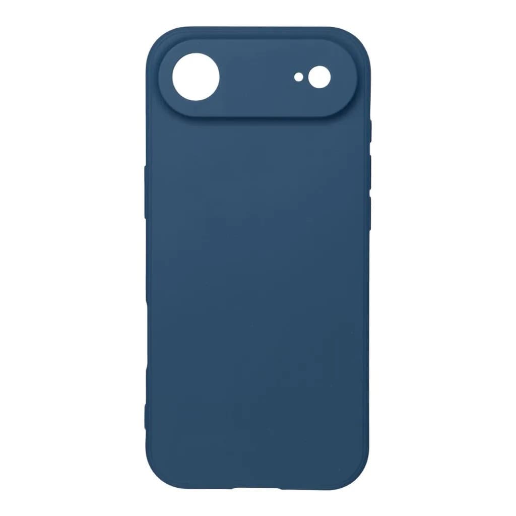 Husa Apple iPhone 17 Air, Luxury Silicone, protectie camera, catifea in interior, albastru inchis — varianta 2