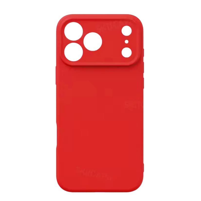 Husa Apple iPhone 17 Pro, Luxury Silicone, catifea in interior, protectie camera, rosie — 2