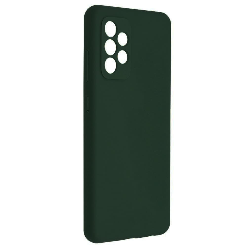 Husa Samsung Galaxy A33 5G, Luxury Silicone, catifea in interior, protectie camere, verde inchis