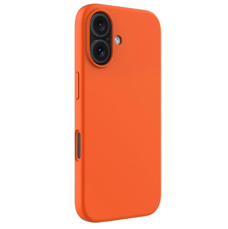 Husa Apple iPhone 16 Plus, Luxury Silicone, catifea in interior, portocalie — varianta 2