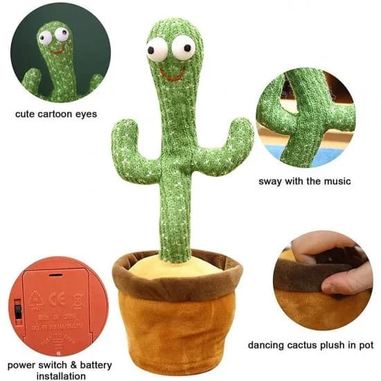 Jucarie de plus Cactus dansator - Danseaza, Canta, Imita — 4