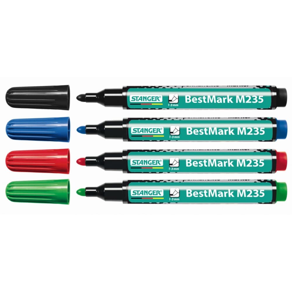Set 4 markere permanente Stanger BestMark BM235, 1-4 mm — principală