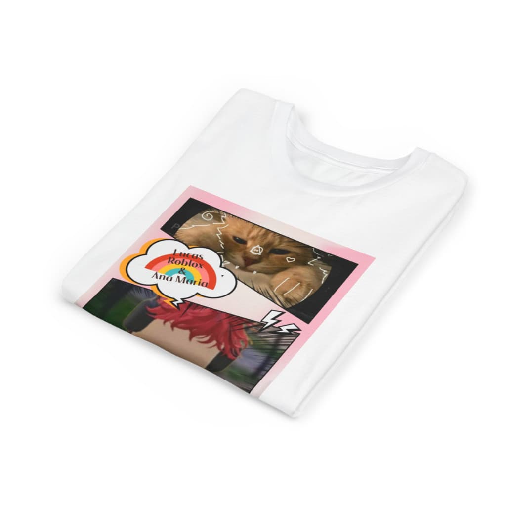 Tricou personalizat alb, copii/adulti, design Ana si Lucas, modal, diverse marimi — varianta 3